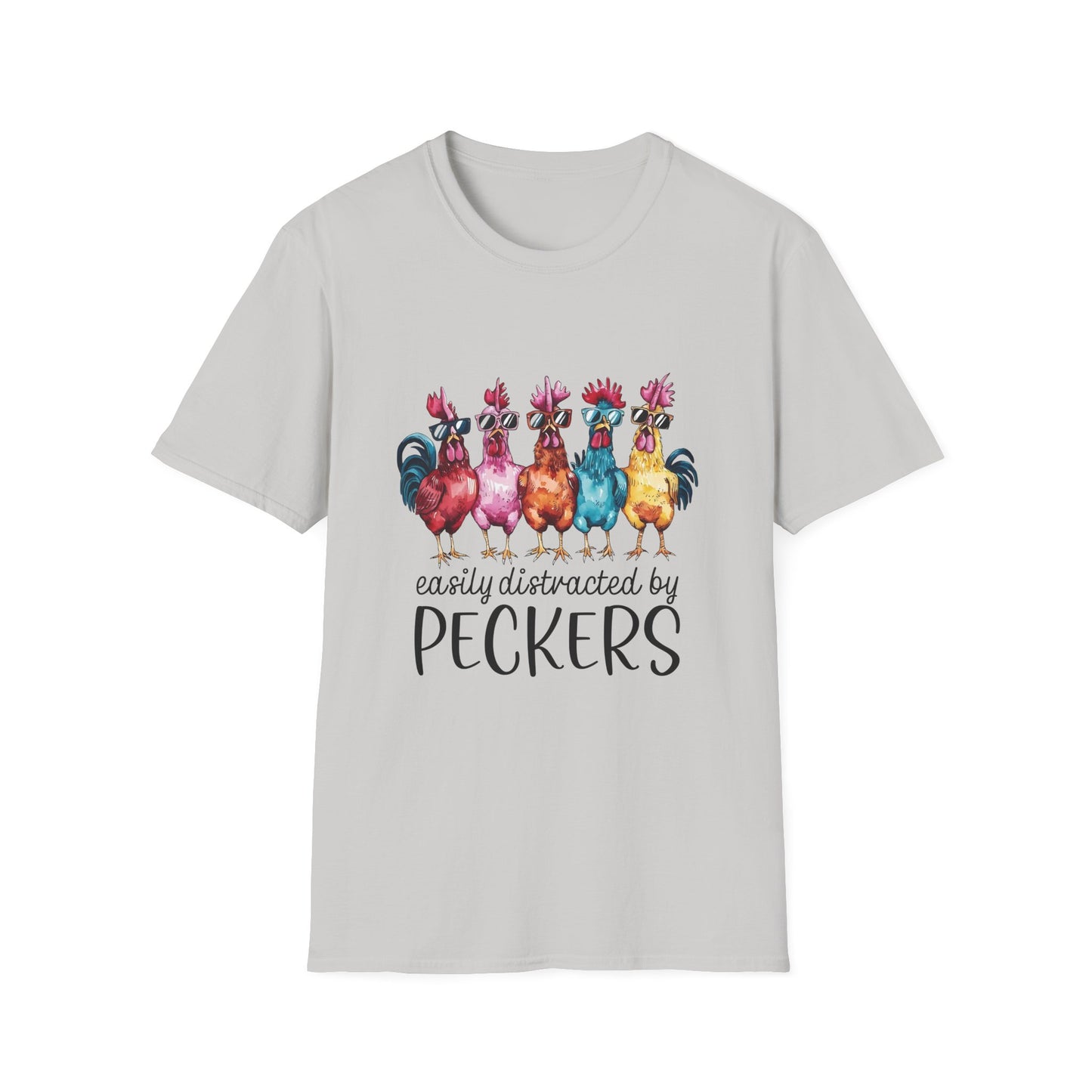 Funny Chicken T-Shirt, Early Distracted by Peckers Tee, Gift for Chicken Lovers, Casual Humor Shirt, Animal Lovers Apparel