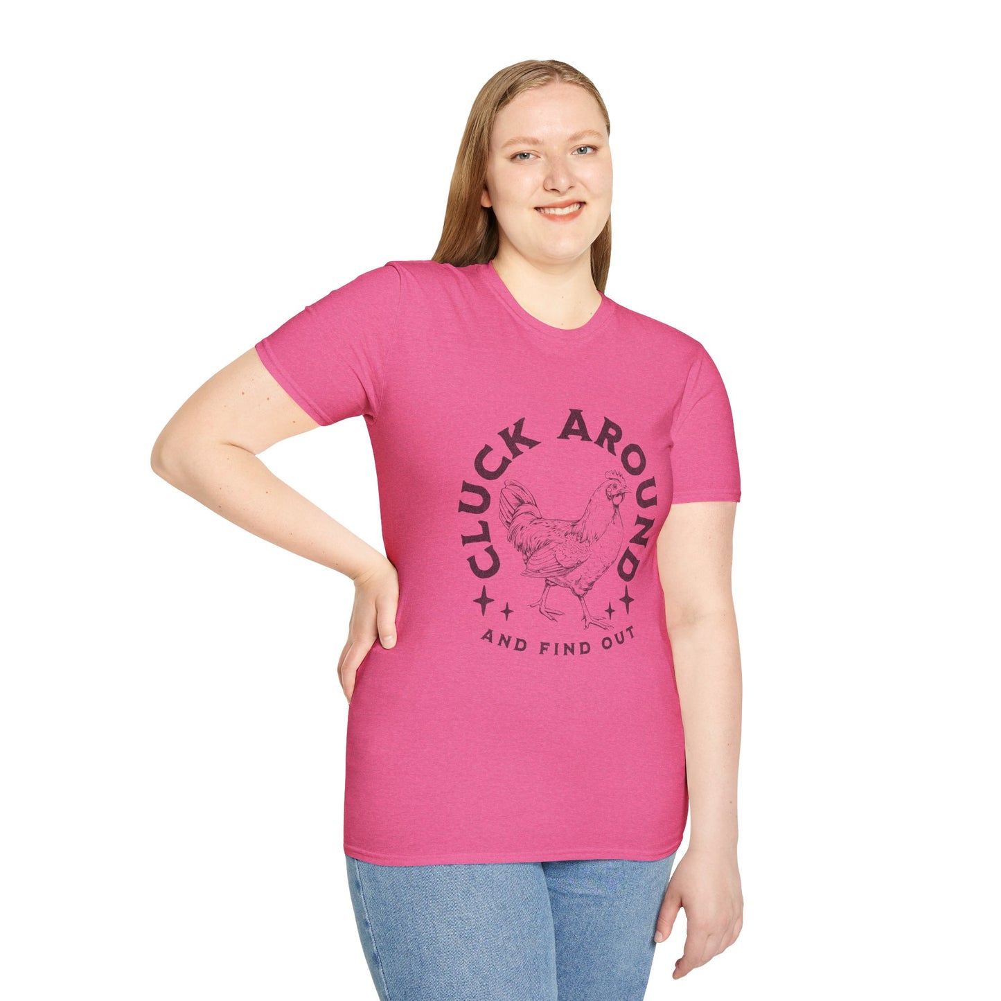 Funny Chicken T-Shirt - Cluck Around, Gift for Farm Lovers, Casual Wear, Chicken Enthusiast Tee, Funny Farm Animal Shirt