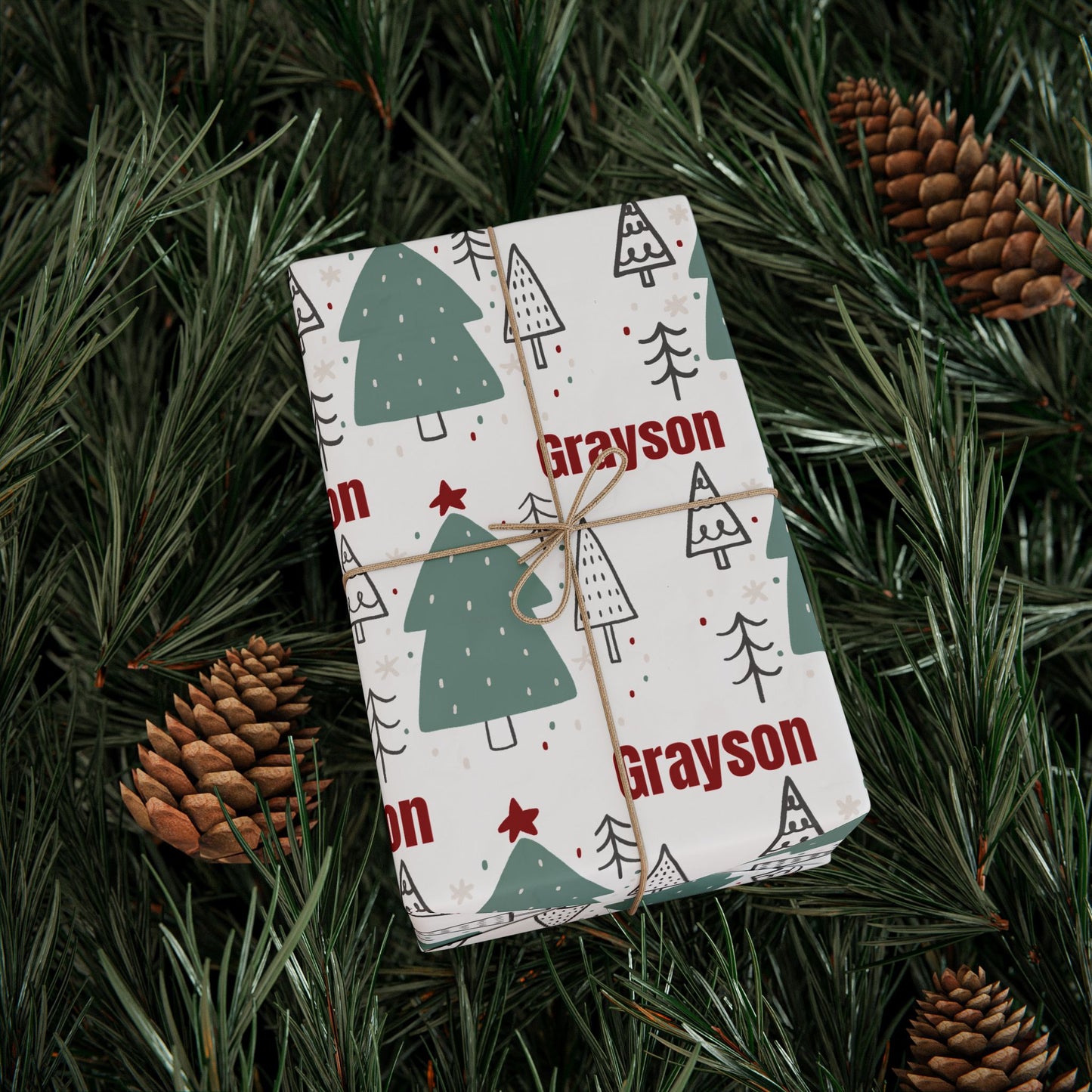 Custom Christmas Tree Wrapping Paper