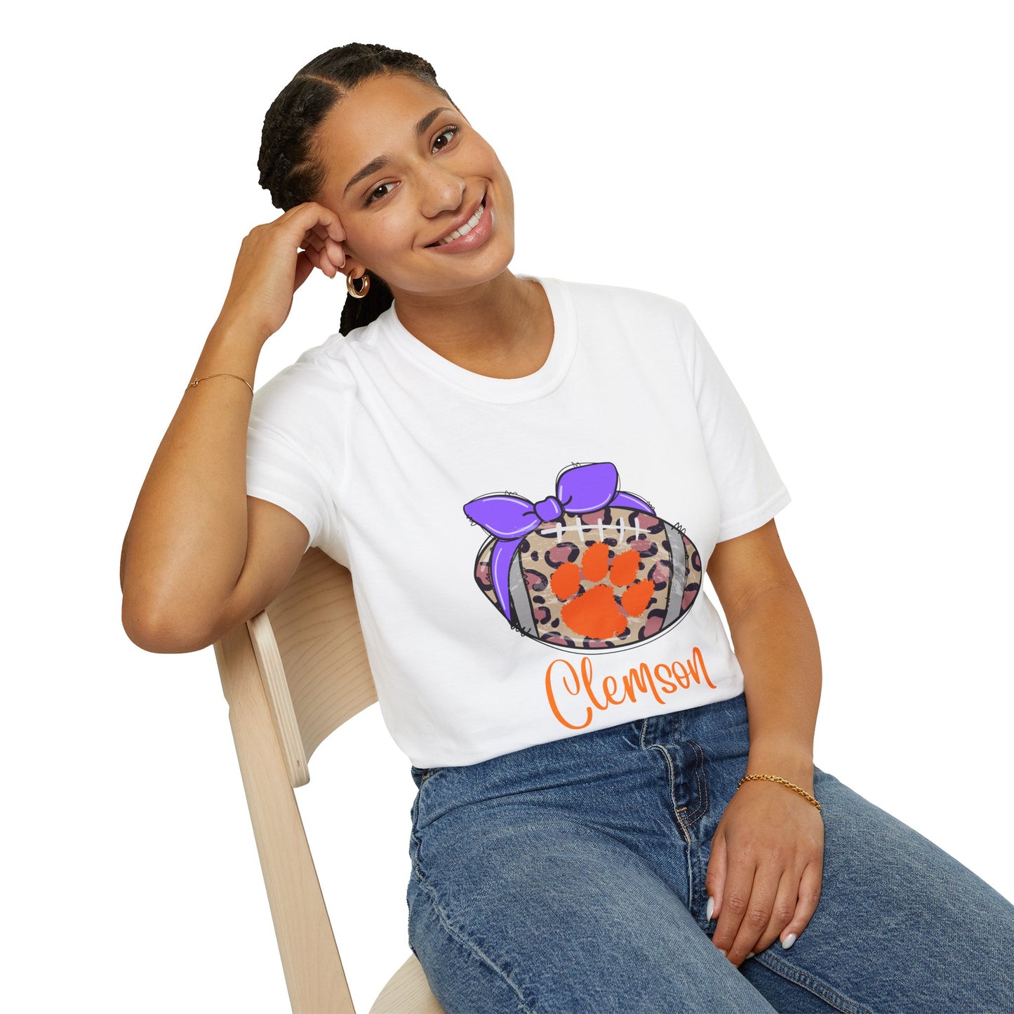 Tiger Leopard Print T-Shirt | Unisex Softstyle Tee | Game Day Apparel, College Spirit Wear, Birthday Gift, Casual Outing