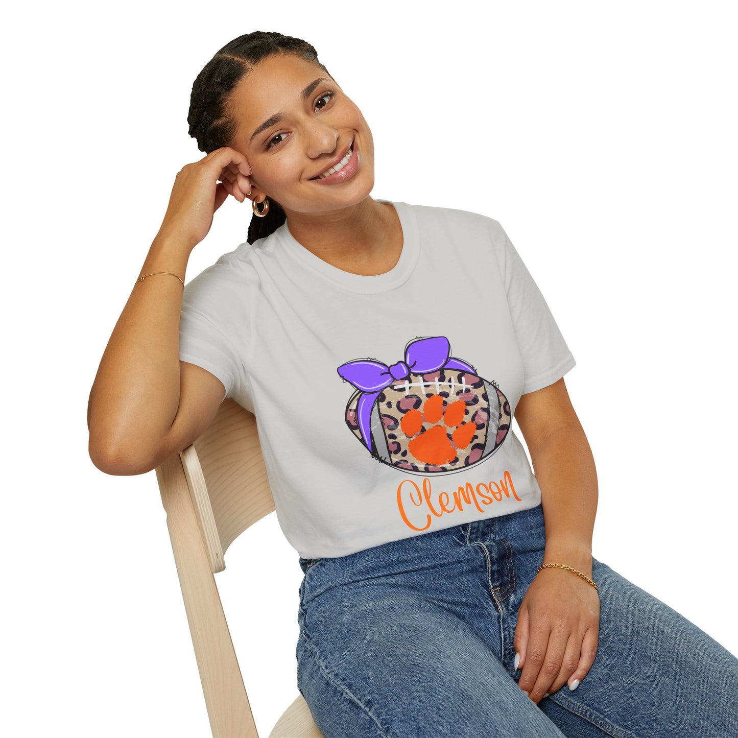 Tiger Leopard Print T-Shirt | Unisex Softstyle Tee | Game Day Apparel, College Spirit Wear, Birthday Gift, Casual Outing