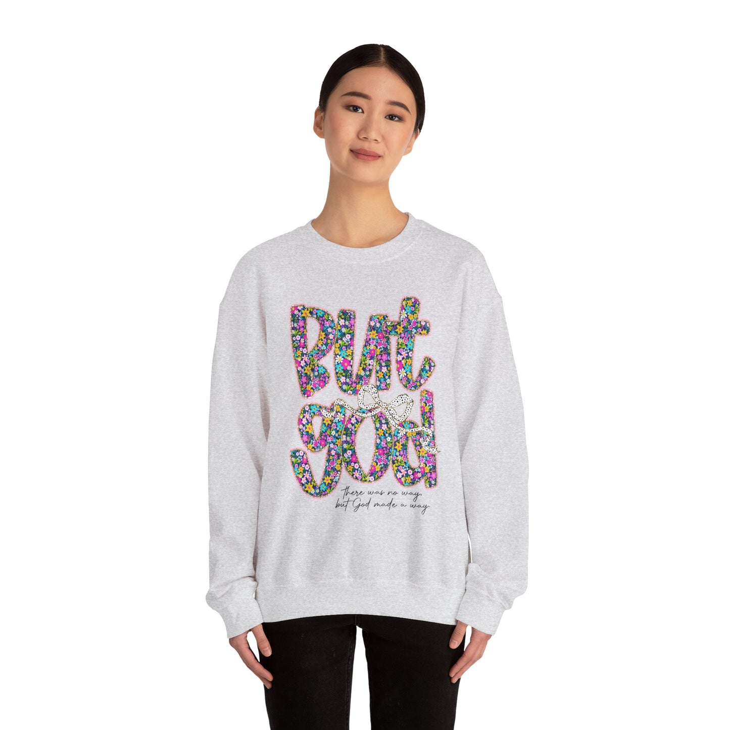 Colorful Floral Crewneck Sweatshirt - Motivational Gift for Friends, Cozy Lounge Wear, Unique Gift for Birthday, Inspirational