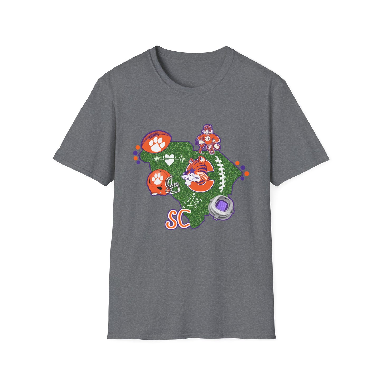 Clemson Pride Unisex Softstyle T-Shirt, Sports Fan Tee, South Carolina Apparel, Game Day Shirt, College Alumni Gift, Casual Wear