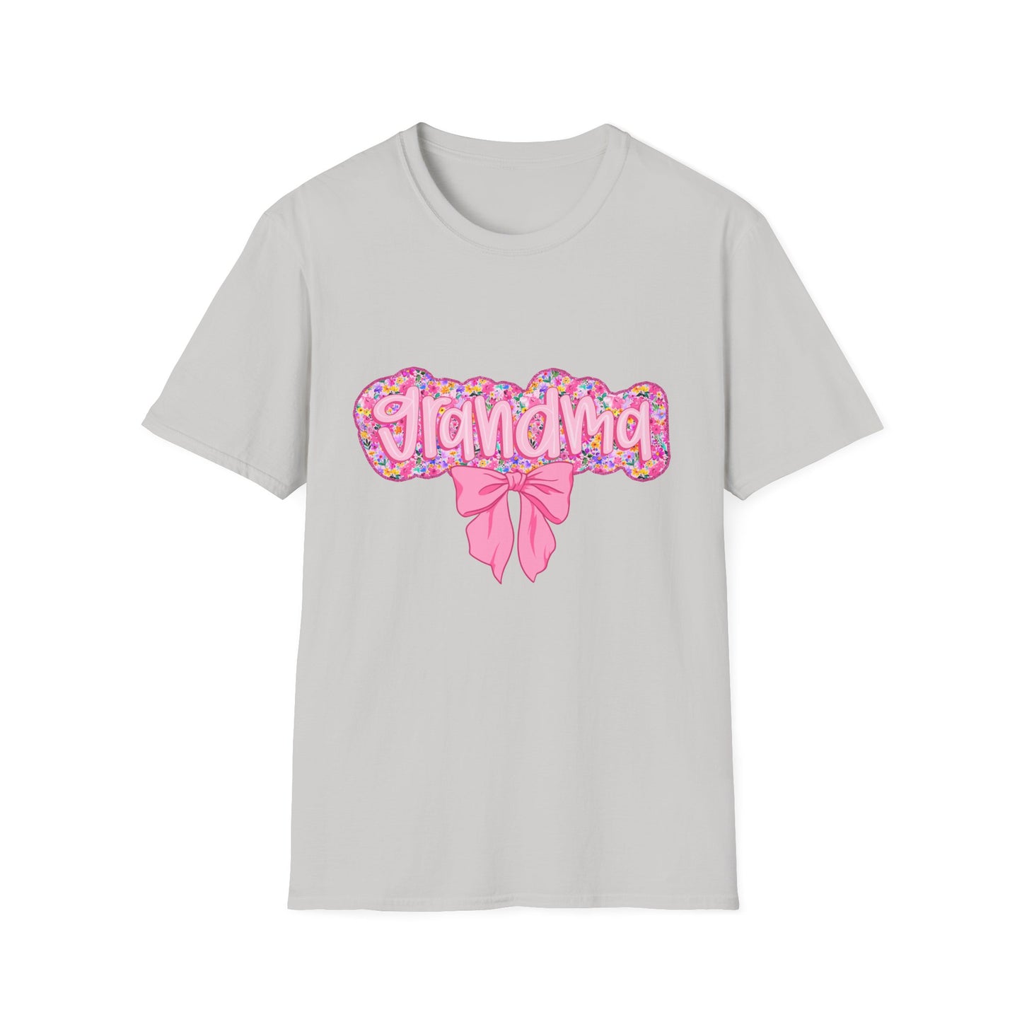Grandma Floral Graphic T-Shirt | Gift for Grandma | Softstyle Tee for Family Celebrations, Mother's Day Gift, Casual Wear