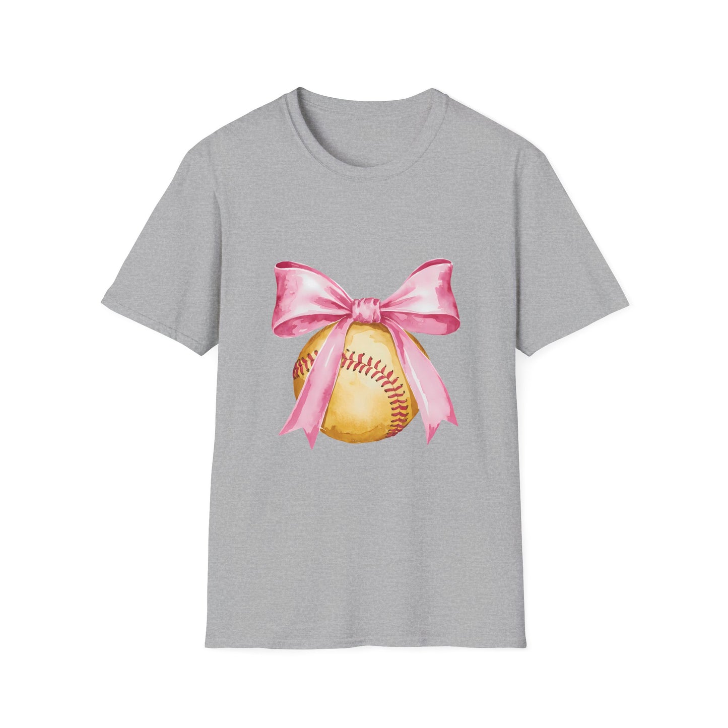 Pink Ribbon Baseball T-Shirt for Softball Lovers, Support Breast Cancer Awareness, Gift for Coaches and Players, Casual Wear
