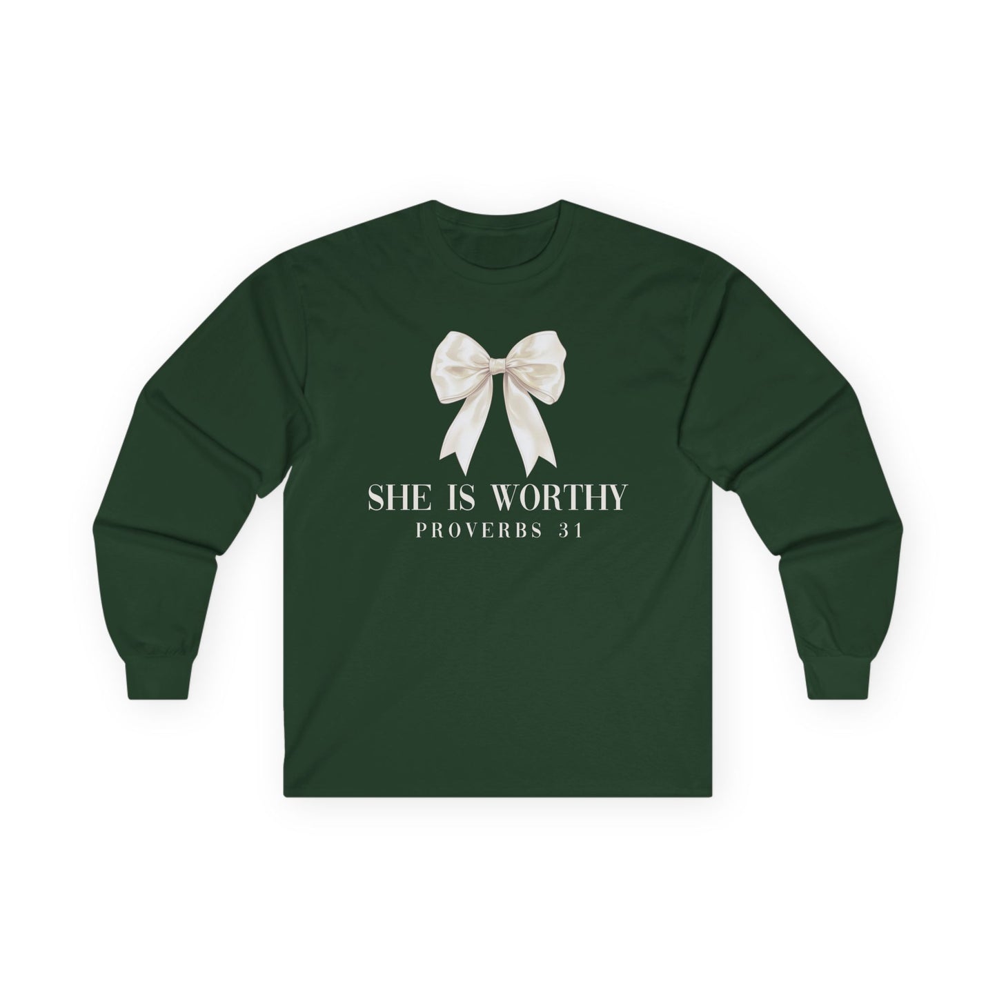She is Worthy Gildan Longsleeve