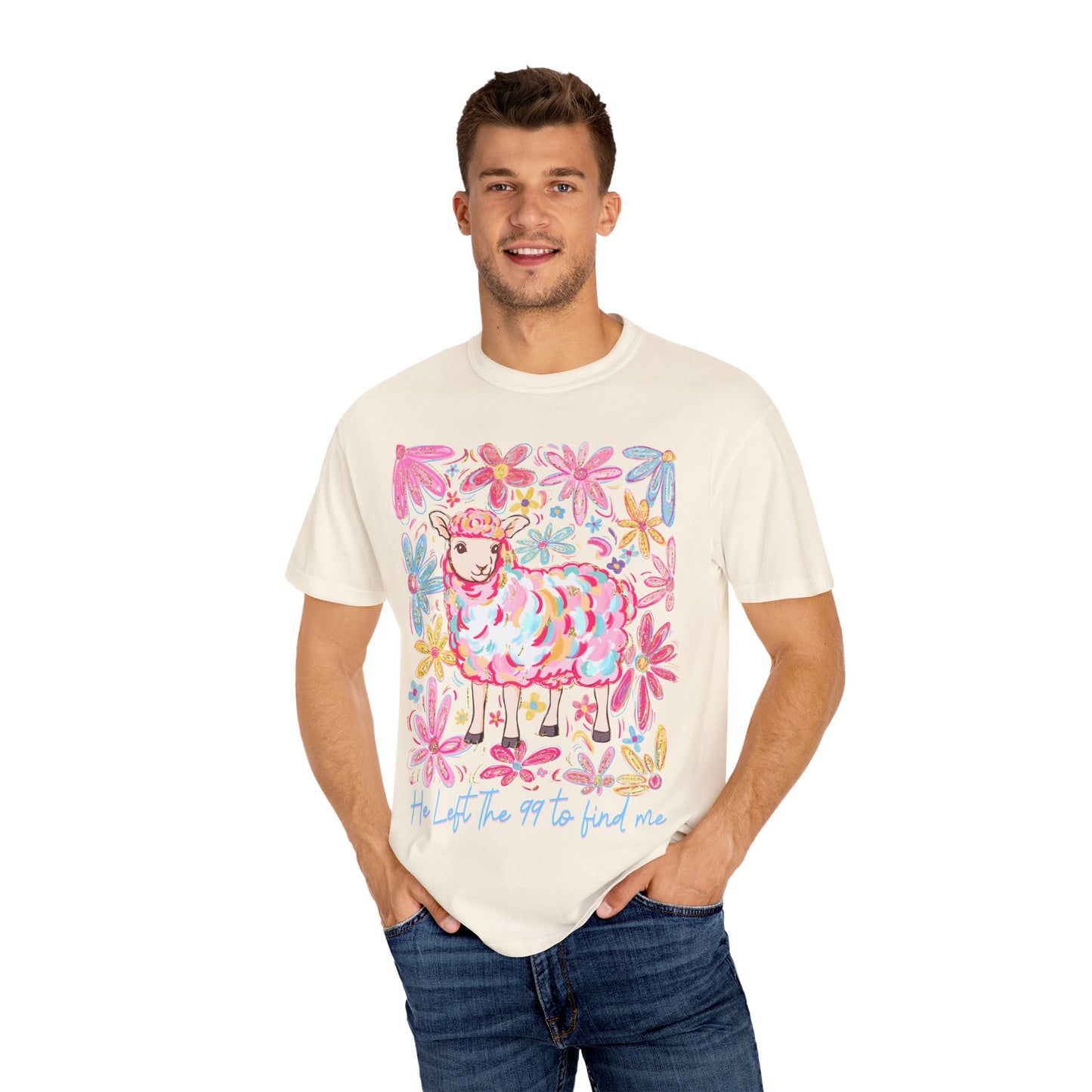 Whimsical Floral Sheep T-Shirt – Soft Unisex Tee, Perfect for Nature Lovers, Easter, Spring Celebrations, Gift for Her, Casual Wear