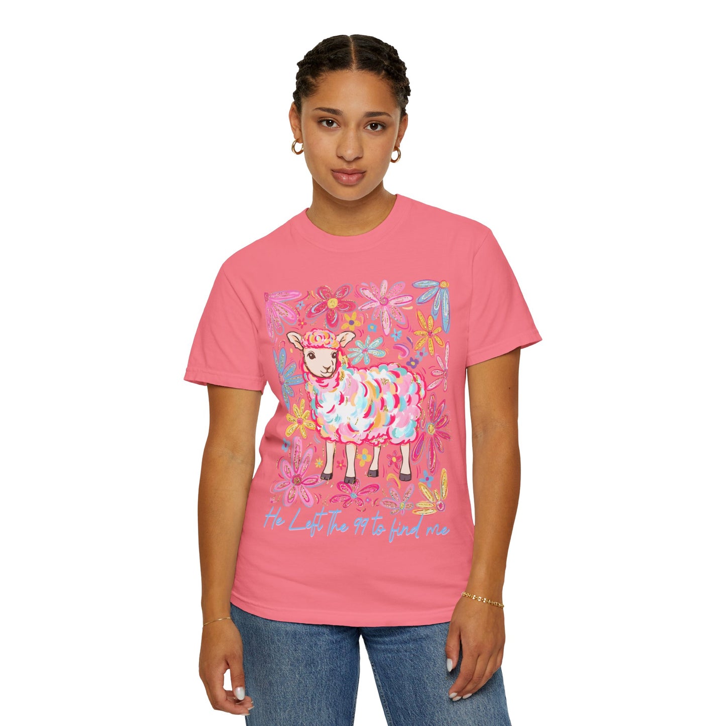 Whimsical Floral Sheep T-Shirt – Soft Unisex Tee, Perfect for Nature Lovers, Easter, Spring Celebrations, Gift for Her, Casual Wear