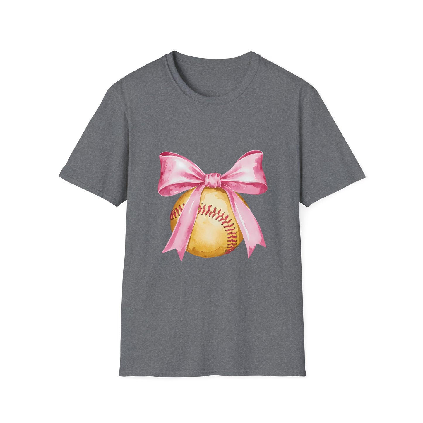 Pink Ribbon Baseball T-Shirt for Softball Lovers, Support Breast Cancer Awareness, Gift for Coaches and Players, Casual Wear