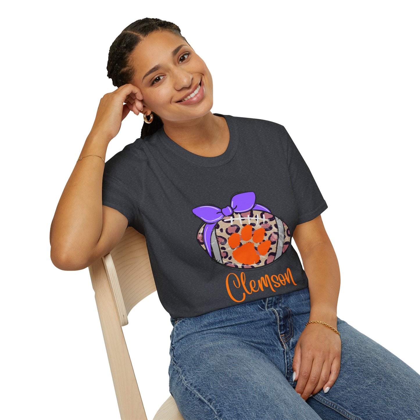 Tiger Leopard Print T-Shirt | Unisex Softstyle Tee | Game Day Apparel, College Spirit Wear, Birthday Gift, Casual Outing