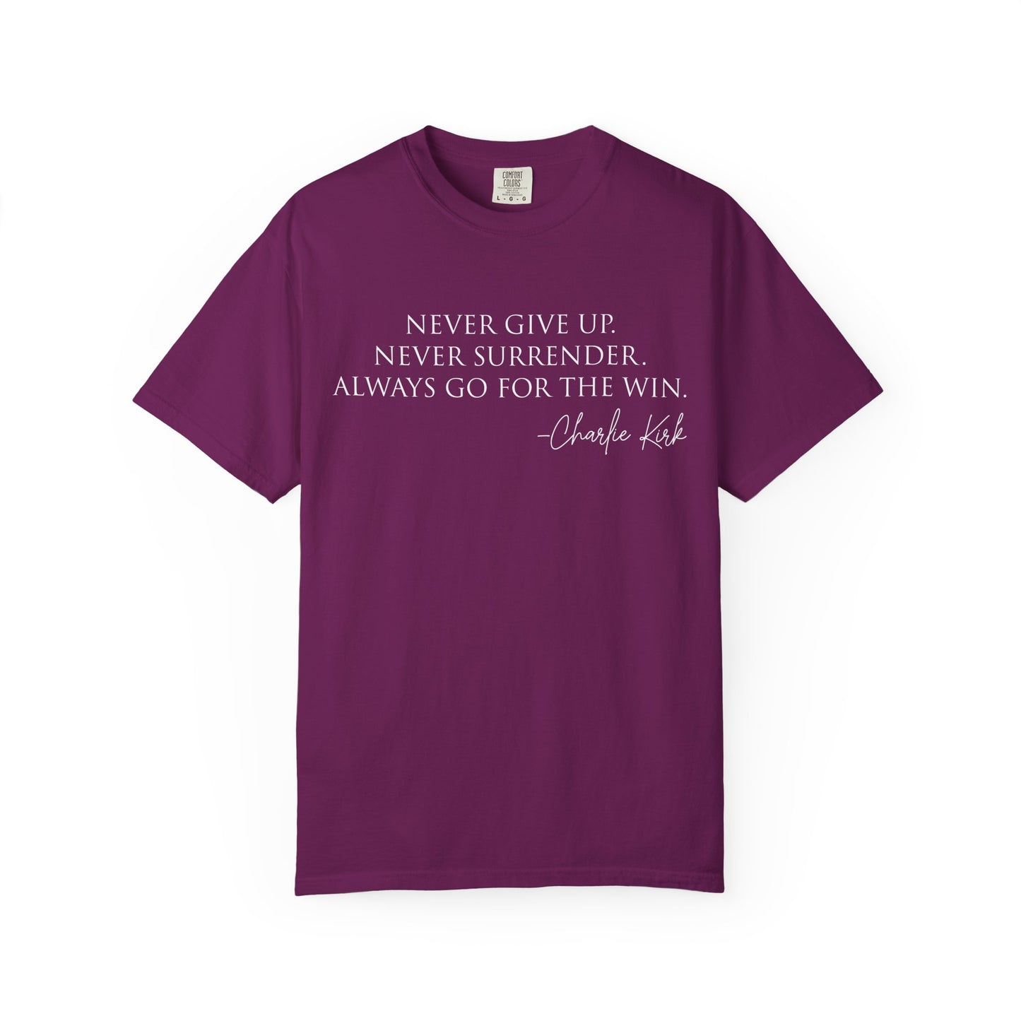 Motivational Unisex T-Shirt - Never Give Up, Inspirational Apparel for Fitness, Positivity, Daily Wear, Gift Idea, Casual Style
