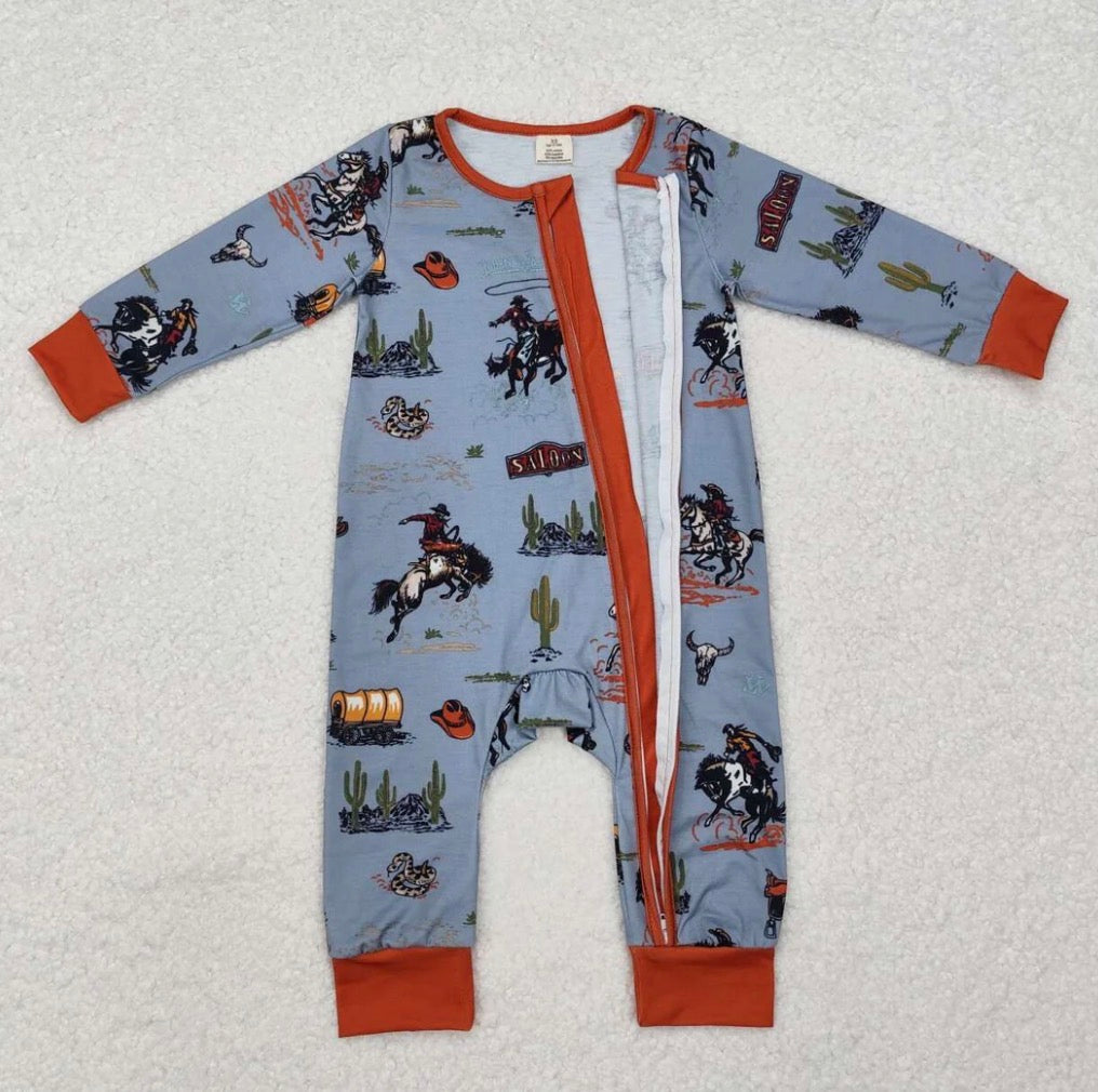 Western Boy Bamboo Romper