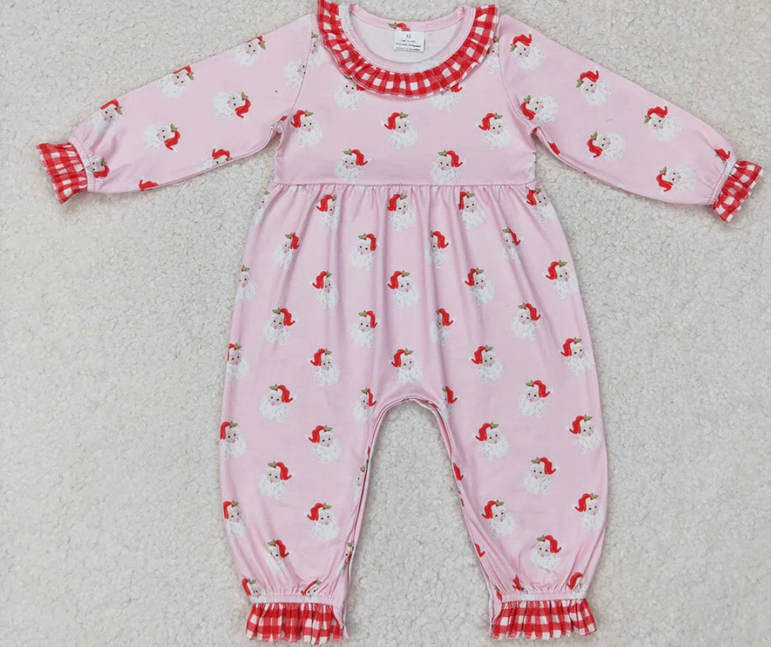 Baby Girls Santa Bamboo Romper