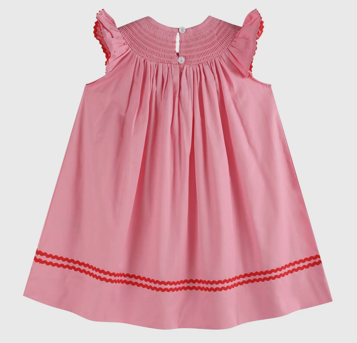Pink Heart Valentine Smocked Dress
