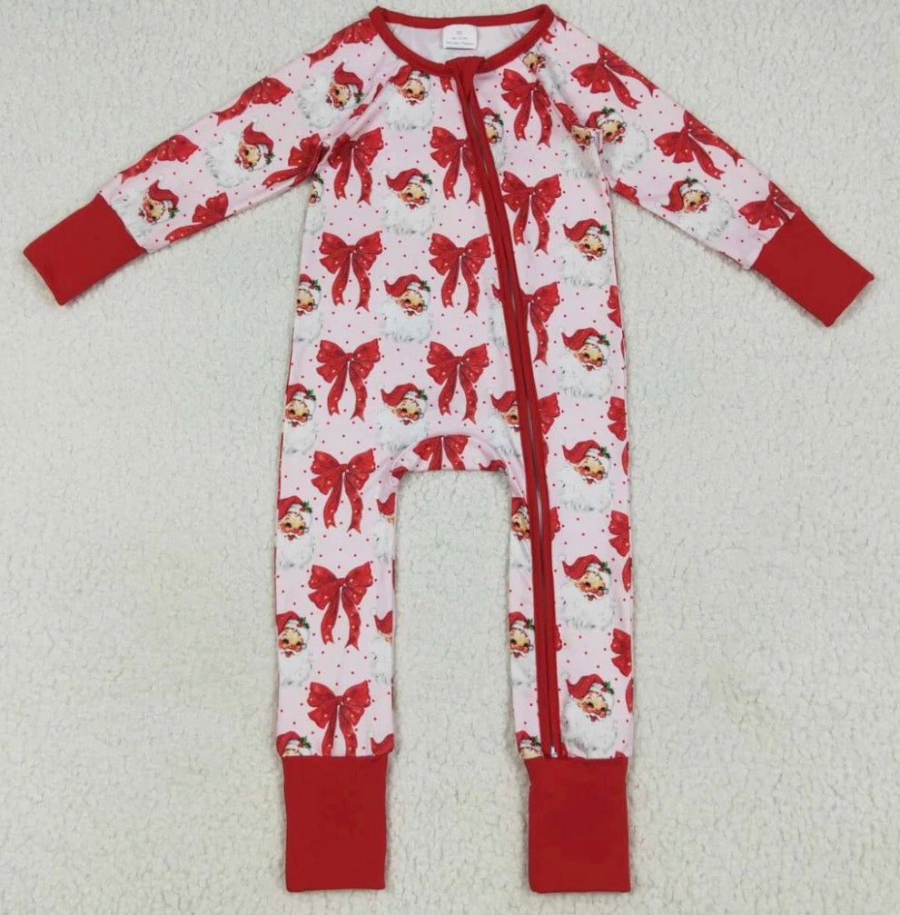 Santa Bows Bamboo Romper
