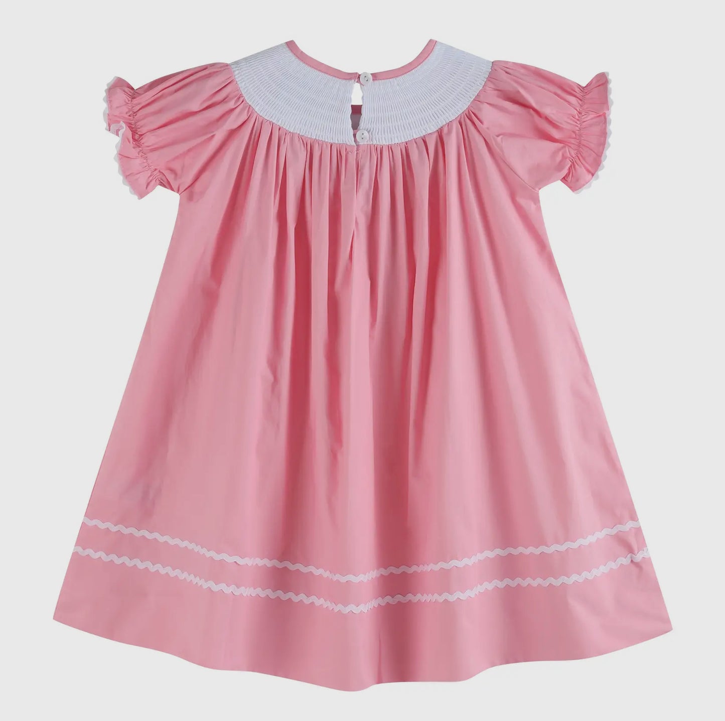 Pink Candy Hearts Valentine Smocked Dress