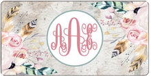 Load image into Gallery viewer, Roses &amp; Feathers Car Tag
