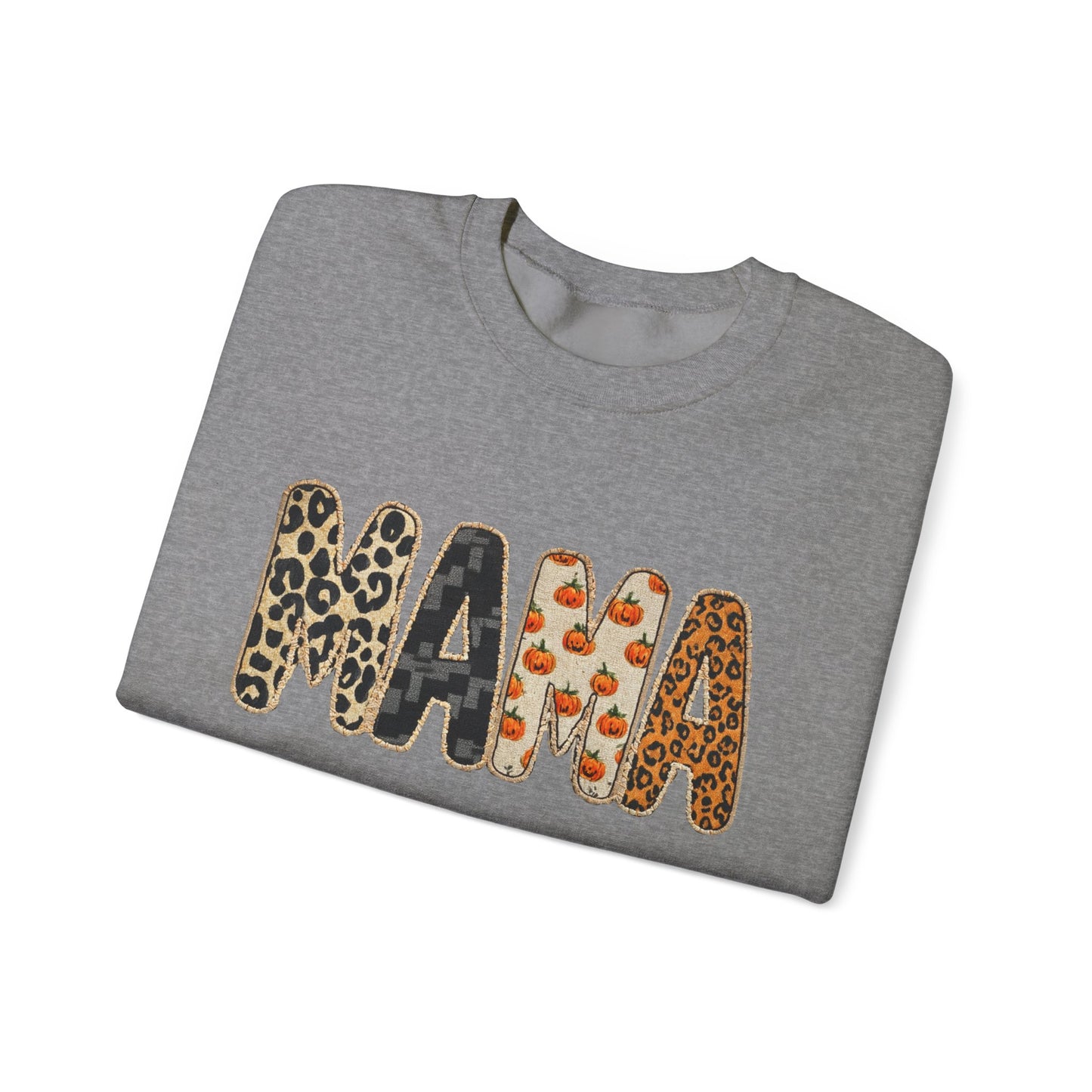 Mama Leopard Print Crewneck Sweatshirt, Gift for Moms, Cozy Casual Wear, Mother's Day Sweatshirt, Stylish Parenthood Apparel