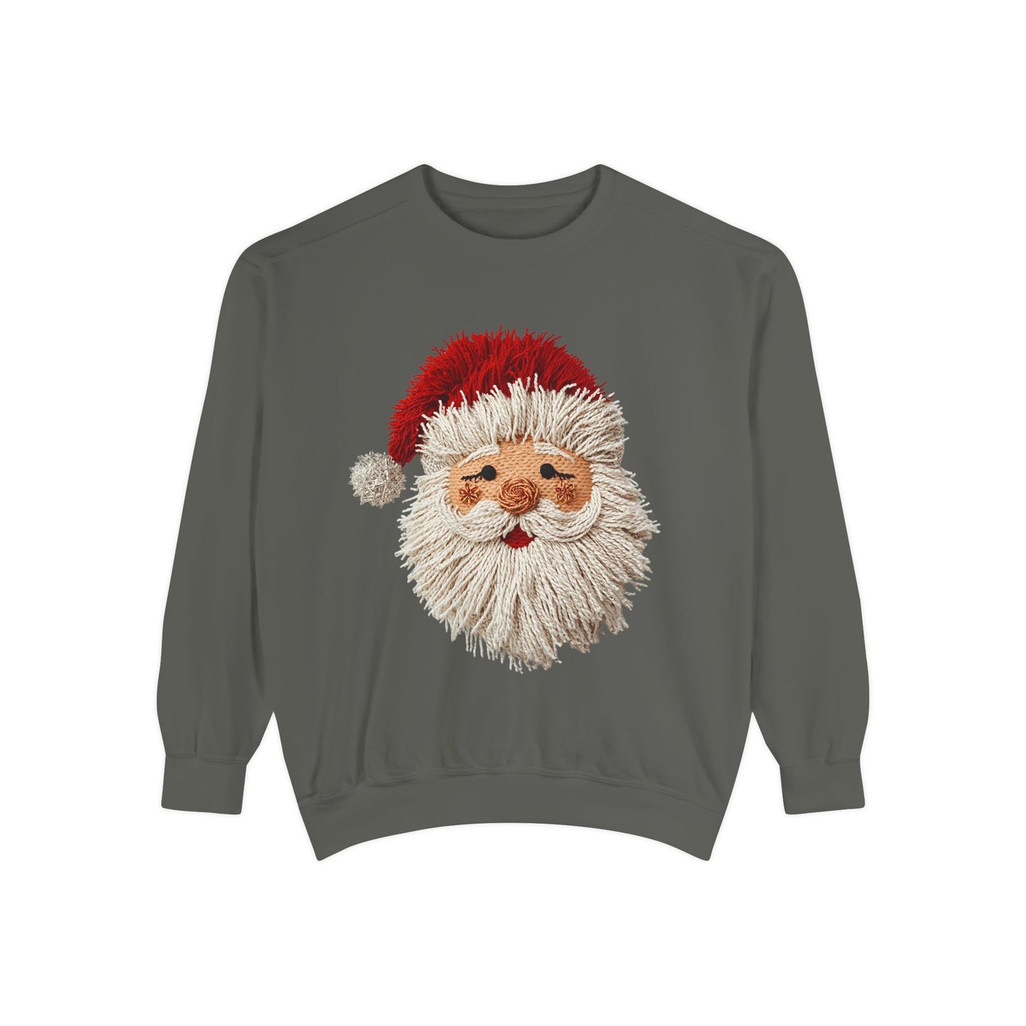 Santa Face Garment-Dyed Sweatshirt Comfort Colors