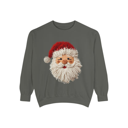 Santa Face Garment-Dyed Sweatshirt Comfort Colors