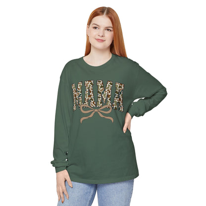 Mama Camo Long Sleeve Tee, Comfortable Unisex T-Shirt for Moms, Perfect Gift for Mother's Day, Casual Wear, Family Outings, Everyday Style