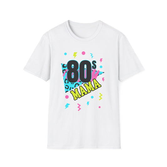 Retro 80's Mama T-Shirt | Unisex Softstyle Tee for Moms, 80s Nostalgia Shirt, Gift for Mother's Day, Birthday Tee, Vintage Style Clothing