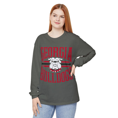 Unisex Long Sleeve T-Shirt, Georgia Bulldogs Spirit Wear, College Apparel, Game Day Outfit, Casual Comfort