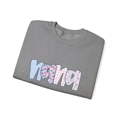 Nana Pink & Blue Floral Crew Neck