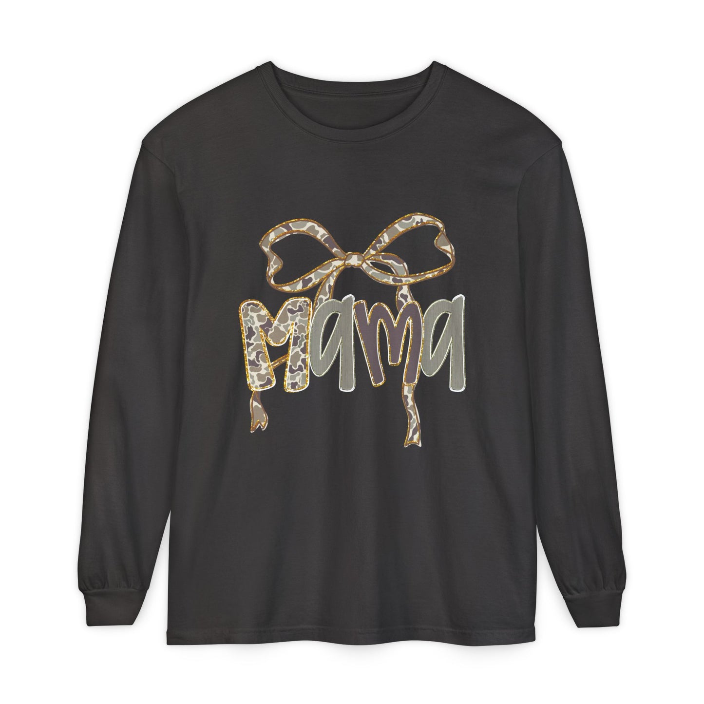 Mama Bow Long Sleeve T-Shirt, Comfortable Tee for Moms, Gift for Mother's Day, Casual Fashion, Everyday Wear