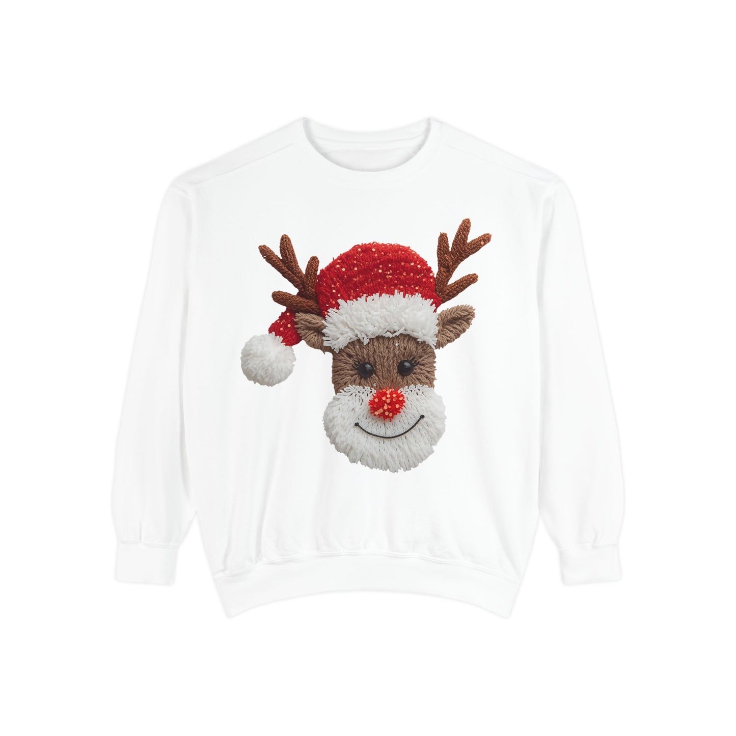 Festive Reindeer Sweatshirt Comfort Colors