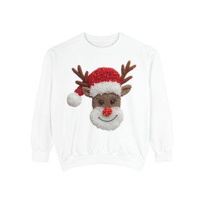 Festive Reindeer Sweatshirt Comfort Colors
