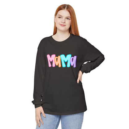 Mama Neon Comfort Colors Long Sleeve