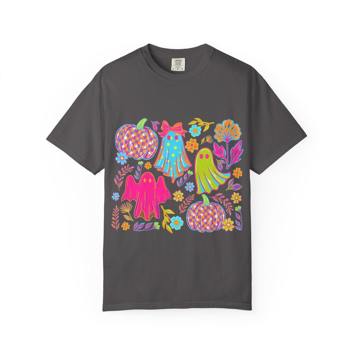 Colorful Halloween T-Shirt, Unisex Spooky Tee, Ghost & Pumpkin Design, Fall Festival Wear, Halloween Costume Alternative, Gift for [...]