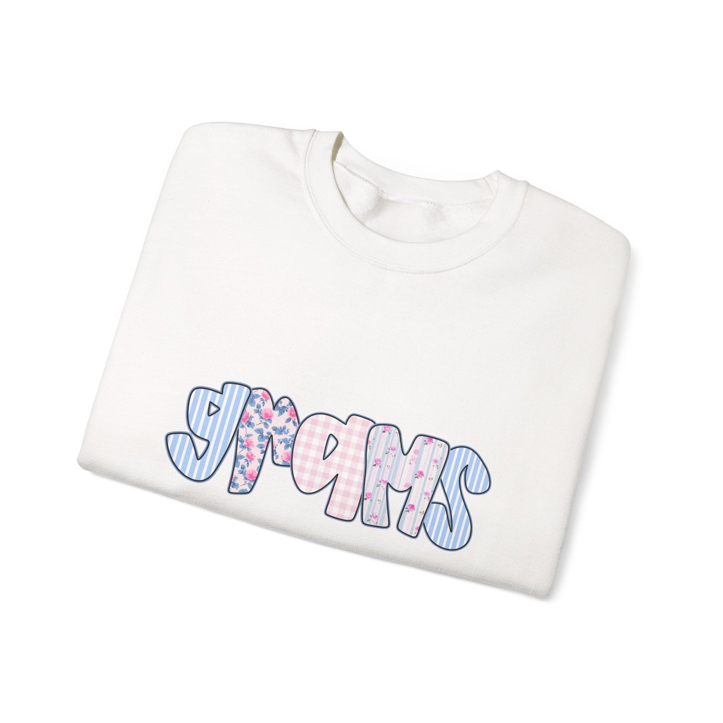 Grams Pink & Blue Floral Crewneck