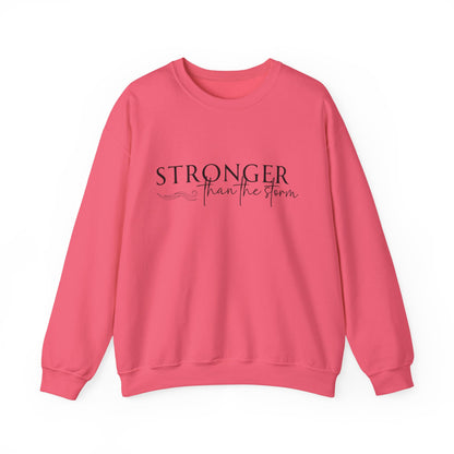 Stronger Than the Storm Sweatshirt, Unisex Crewneck, Motivational Gift, Cozy Apparel, Inspirational Sweatshirt, Perfect for Holidays