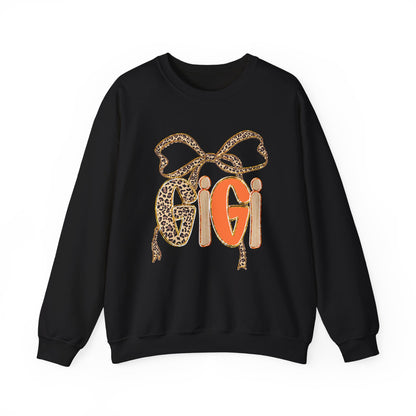 Leopard Print Gigi Crewneck Sweatshirt, Cozy Unisex Pullover, Trendy Fashion Top, Gift for Her, Casual Wear, Birthday Gift