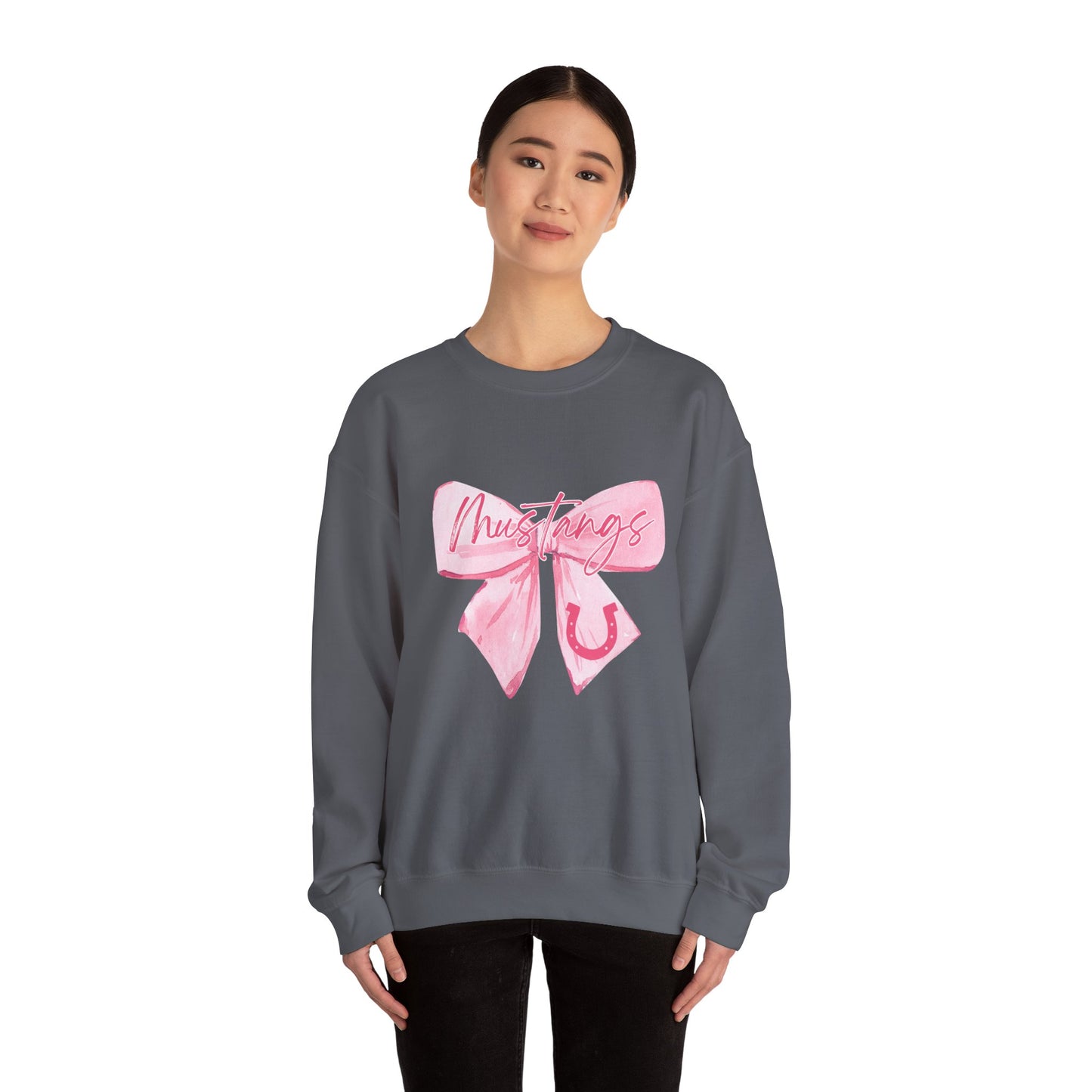 Chic Bow Graphic Crewneck Sweatshirt, Cozy Pullover, Casual Sweatshirt, Gift for Her, Lounge Wear