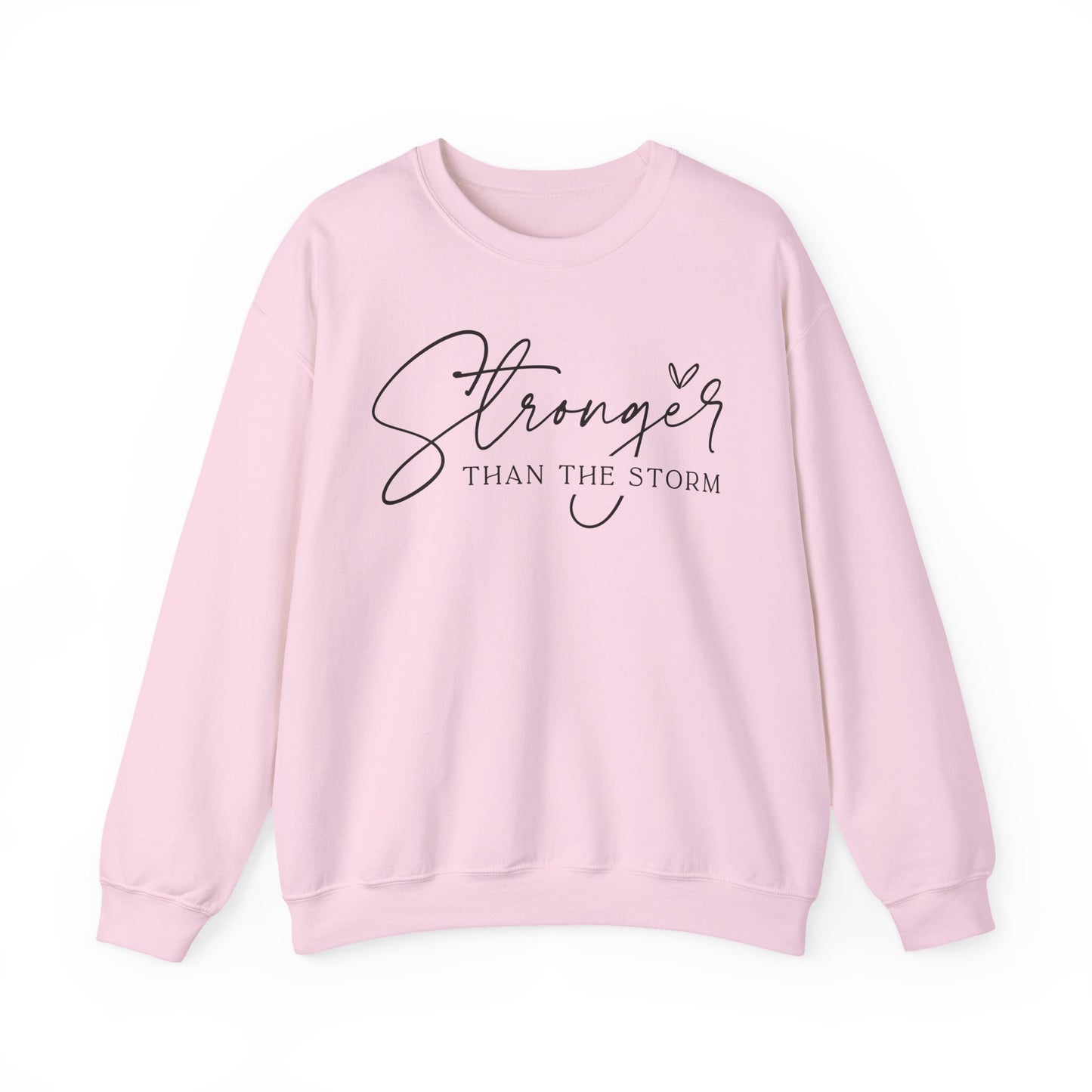 Stronger Than the Storm Sweatshirt, Inspirational Crewneck, Cozy Gift for Her, Motivational Apparel, Perfect for Relaxing