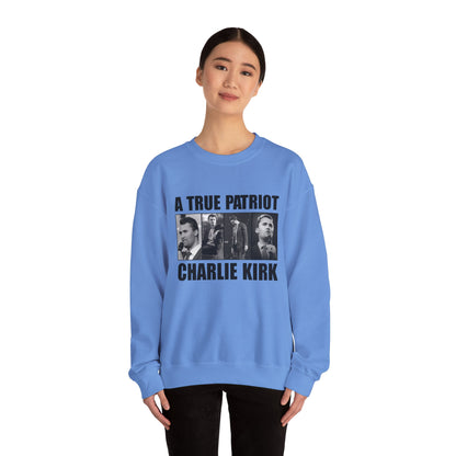 Unisex Heavy Blend™ Crewneck Sweatshirt - A True Patriot Charlie Kirk Sweatshirt, Cozy Gift for Patriots, Political Statement, [...]