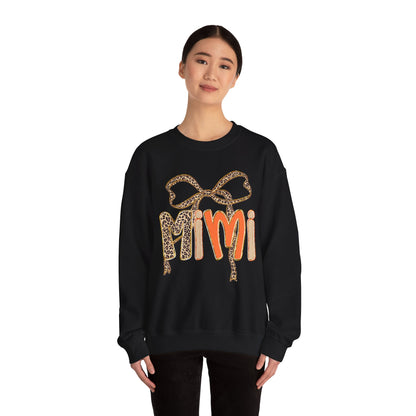 Mimi Leopard Print Sweatshirt, Cozy Crewneck for Grandmothers, Personalized Gift, Comfortable Casual Wear, Birthday Gift, Family Gatherings