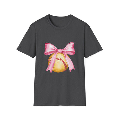 Pink Ribbon Baseball T-Shirt for Softball Lovers, Support Breast Cancer Awareness, Gift for Coaches and Players, Casual Wear