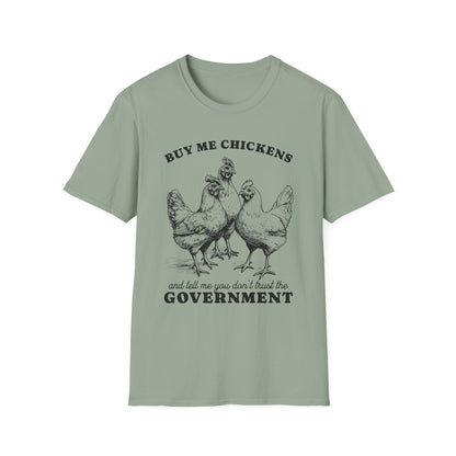 Funny Chicken Government T-Shirt, Humorous Tee, Gift for Chicken Lovers, Farm Animal Humor, Unique Graphic Shirt