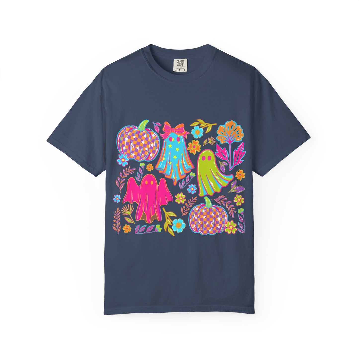 Colorful Halloween T-Shirt, Unisex Spooky Tee, Ghost & Pumpkin Design, Fall Festival Wear, Halloween Costume Alternative, Gift for [...]