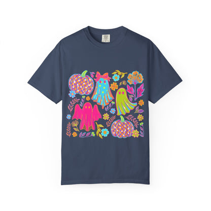 Colorful Halloween T-Shirt, Unisex Spooky Tee, Ghost & Pumpkin Design, Fall Festival Wear, Halloween Costume Alternative, Gift for [...]