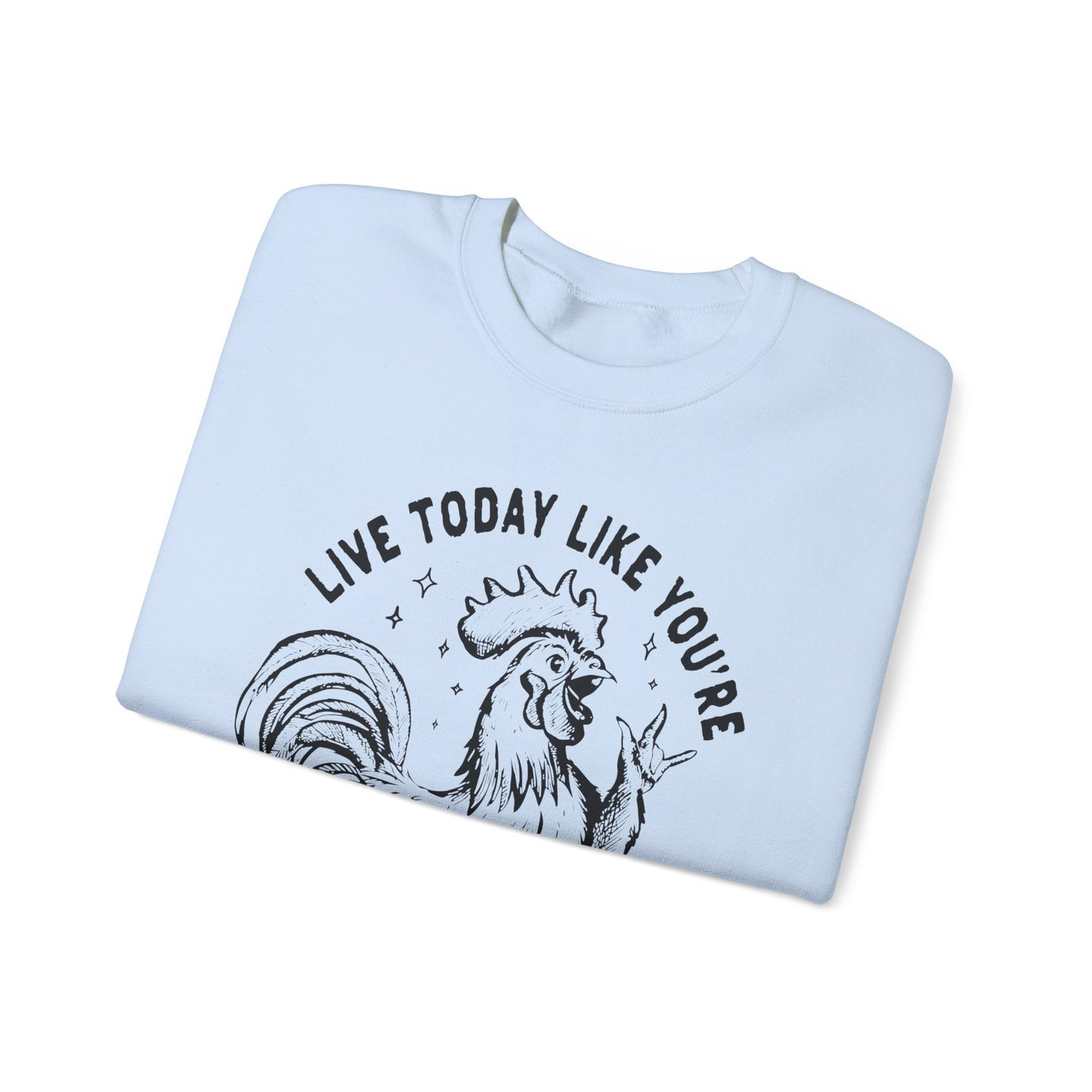 Live Today Crewneck Sweatshirt, Funny Gift, Cozy Sweatshirt, Unisex Fashion, Casual Wear, Gift for Him/Her