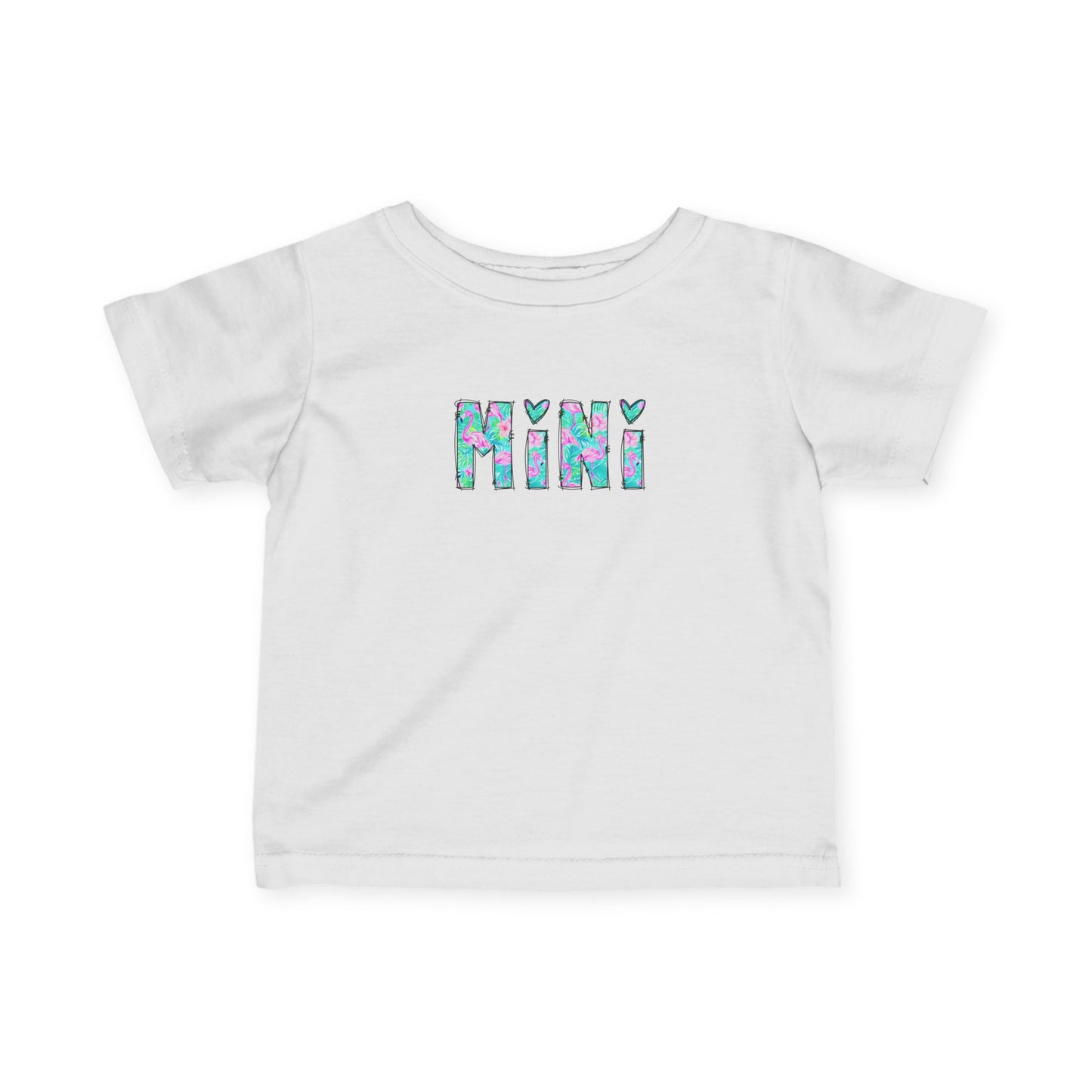 Infant Tee — "Mini" Pastel Watercolor Letters