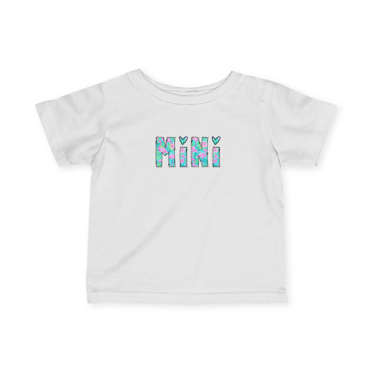 Infant Tee — "Mini" Pastel Watercolor Letters