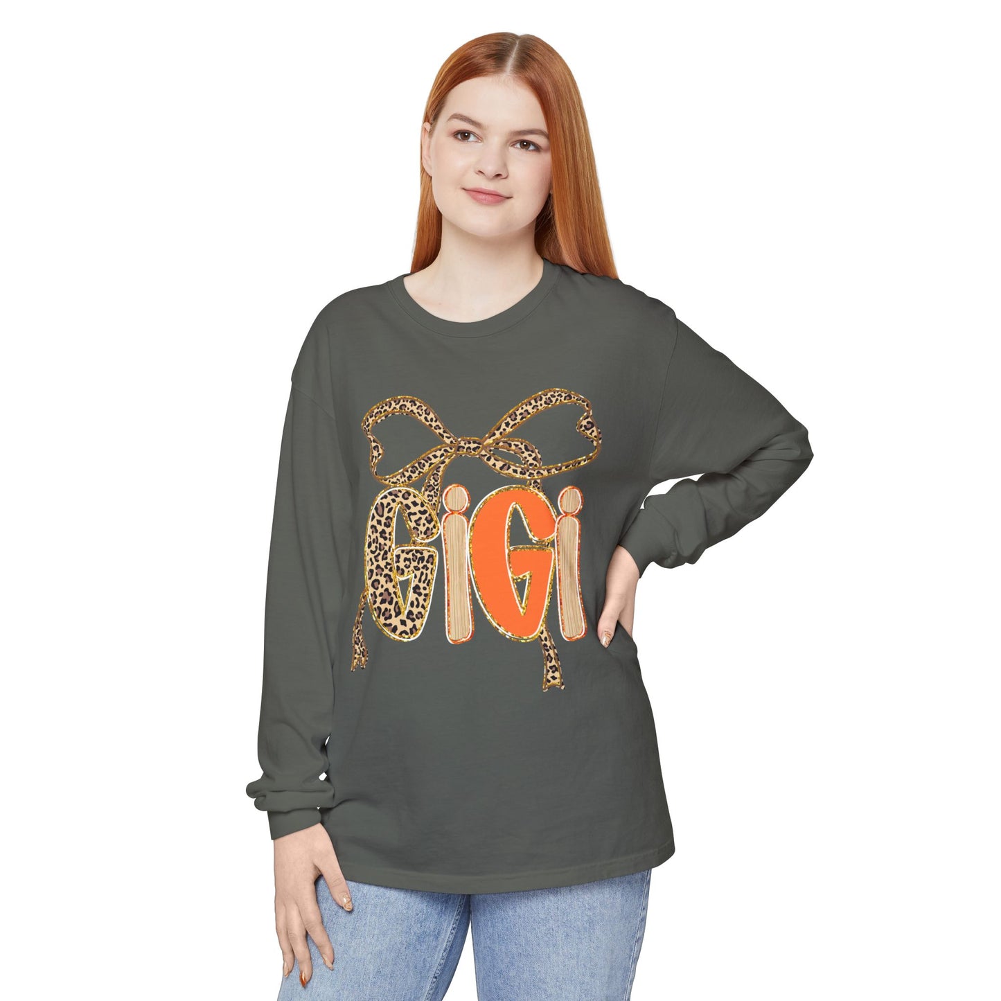 Trendy Animal Print Long Sleeve Tee - Perfect Gift for Gigi, Stylish Loungewear, Casual Wear, Birthday Gifts, Fall Fashion