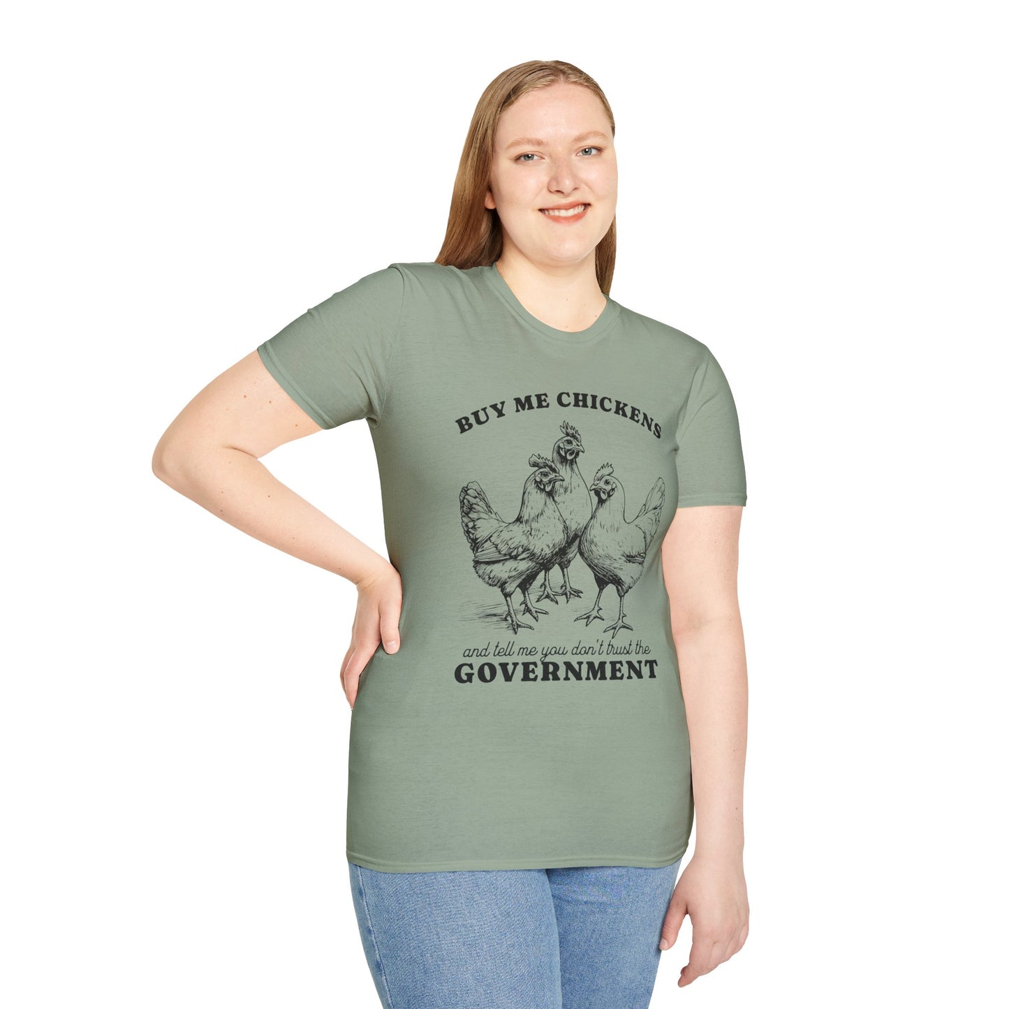 Funny Chicken Government T-Shirt, Humorous Tee, Gift for Chicken Lovers, Farm Animal Humor, Unique Graphic Shirt