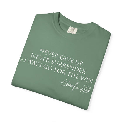 Motivational Unisex T-Shirt - Never Give Up, Inspirational Apparel for Fitness, Positivity, Daily Wear, Gift Idea, Casual Style